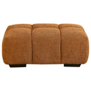 Camacho Rectangular Upholstered Tufted Ottoman Amber