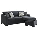 Storey Upholstered Sleeper Sectional Chaise Sofa Camel