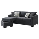 Storey Upholstered Sleeper Sectional Chaise Sofa Camel