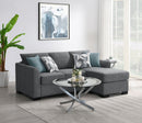 Storey Upholstered Sleeper Sectional Chaise Sofa Camel
