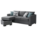 Storey Upholstered Sleeper Sectional Chaise Sofa Camel