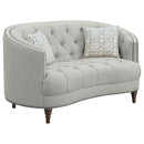 Avonlea  Upholstered Sloped Arm Sofa Set Grey Fabric