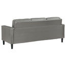 Ruth  Upholstered Track Arm Sofa Set Black