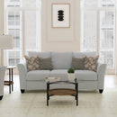 Salizar Upholstered Flared Arm Sofa Charcoal Grey
