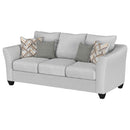 Salizar Upholstered Flared Arm Sofa Charcoal Grey
