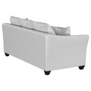 Salizar Upholstered Flared Arm Sofa Charcoal Grey