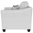 Salizar Upholstered Flared Arm Loveseat Charcoal Grey