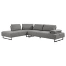 Arden Upholstered Sectional Sofa with Adjustable Back Taupe