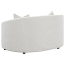 Rainn  Boucle Upholstered Sloped Arm Sofa Set Latte