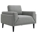 Rilynn  Upholstered Track Arm Sofa Set Brown