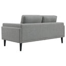 Rilynn  Upholstered Track Arm Sofa Set Brown