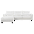 Caspian Upholstered Curved Arm Chaise Sectional Sofa Grey