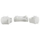 Isabella  Faux Sheepskin Upholstered Sofa Set Natural