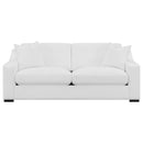 Ashlyn  Upholstered Sloped Arm Sofa Set White