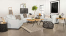 Ashlyn  Upholstered Sloped Arm Sofa Set White