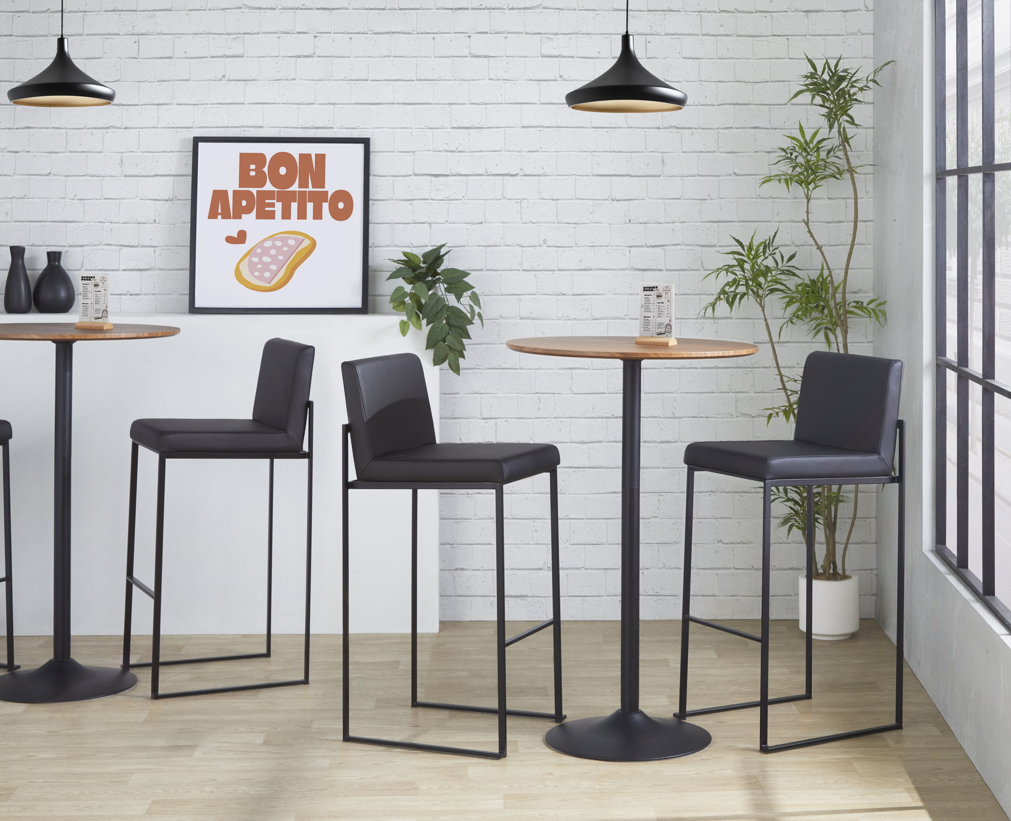 Fuji - Contemporary High Back Barstool Elegant Design
