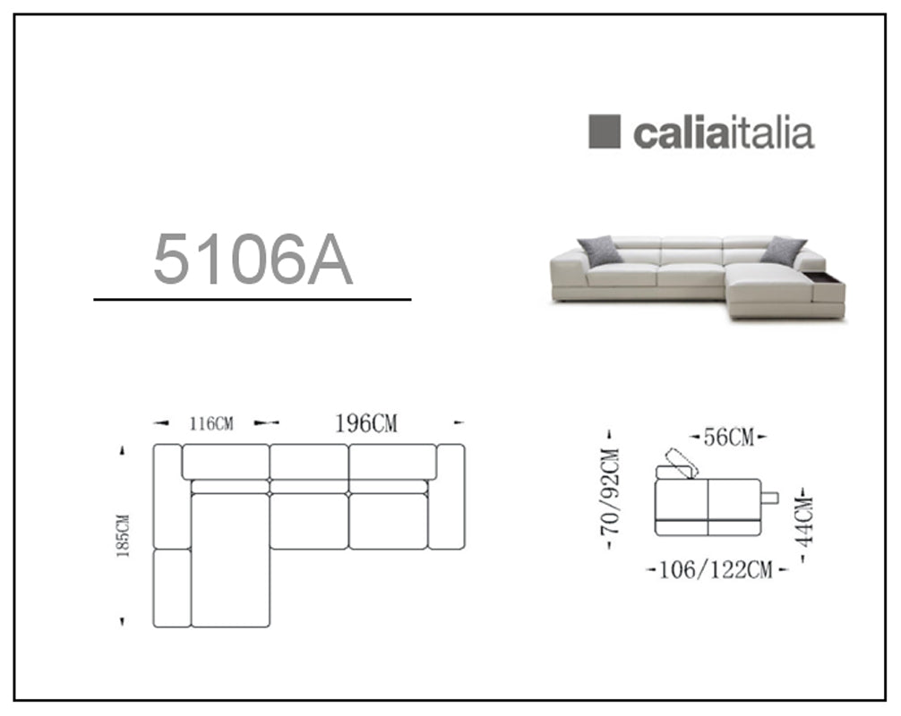Divani Casa Pella Mini - Modern Black Leather Left Facing Sectional Sofa