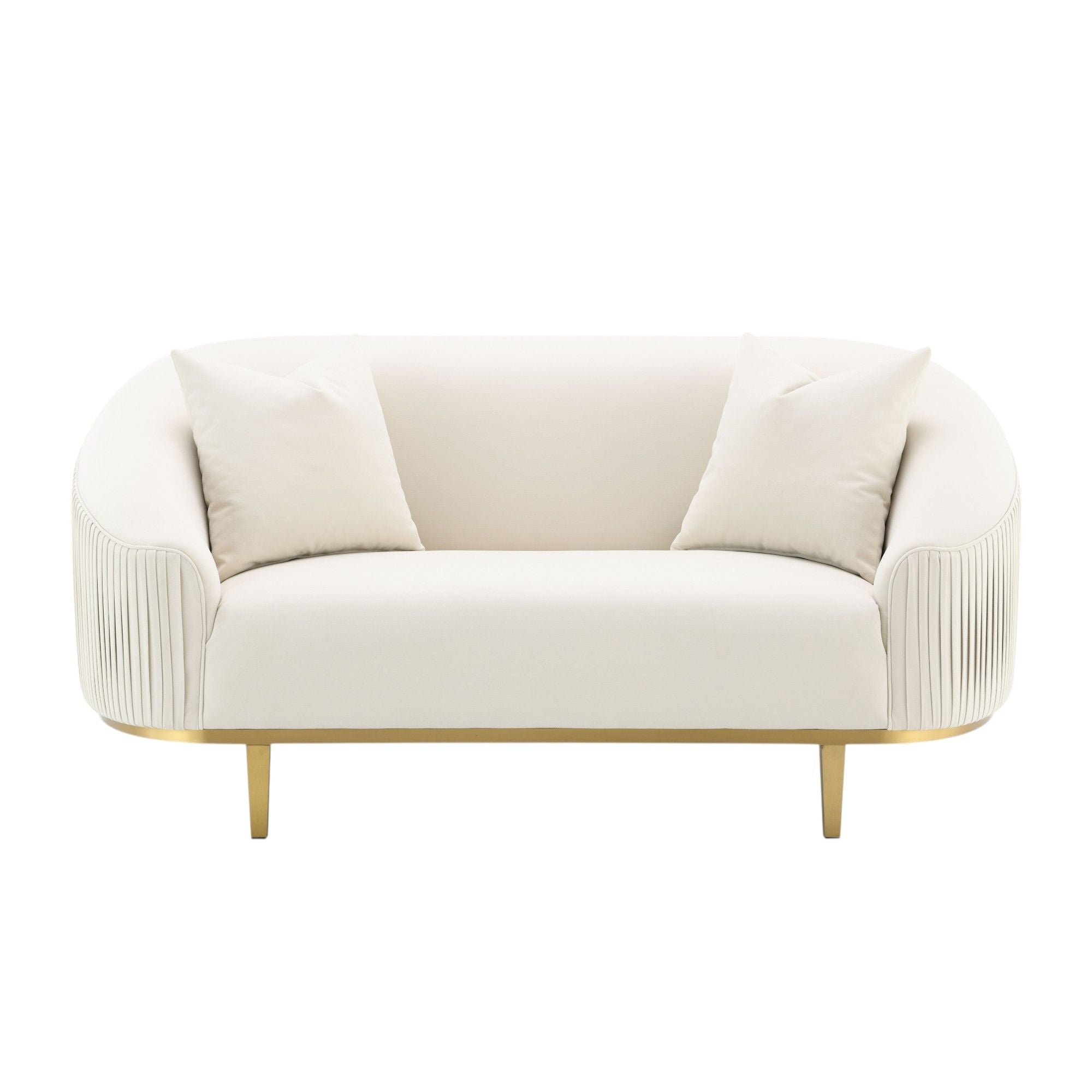 Martina - Loveseat With 2 Pillows - Ivory