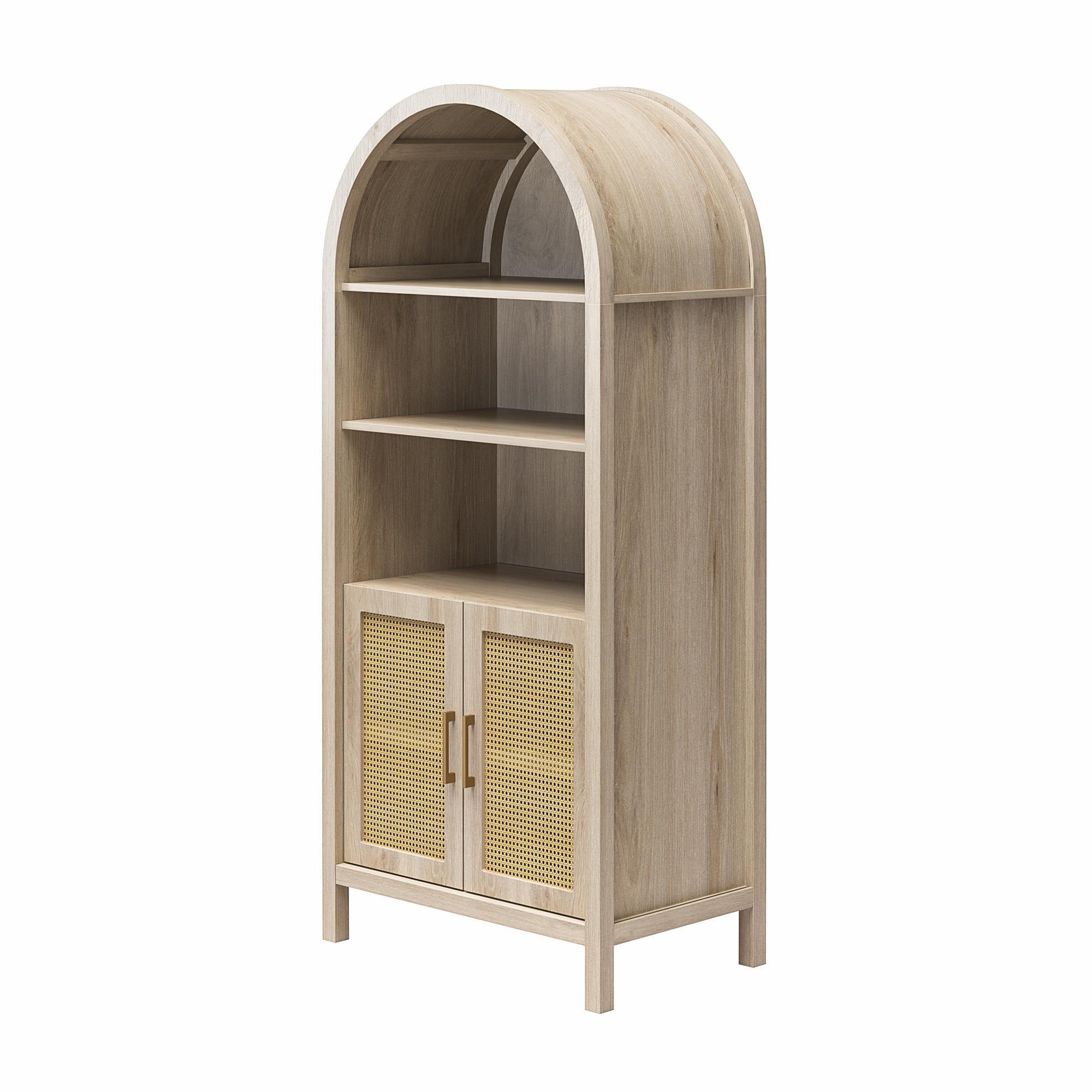 Anaya - Arched Storage Cabinet - Light Oak