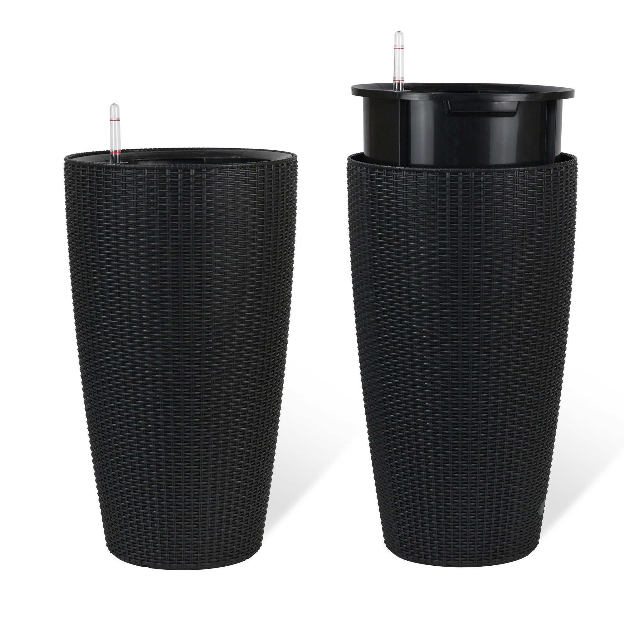Tall Planters Set With Water Level Monitor And Auto Watering