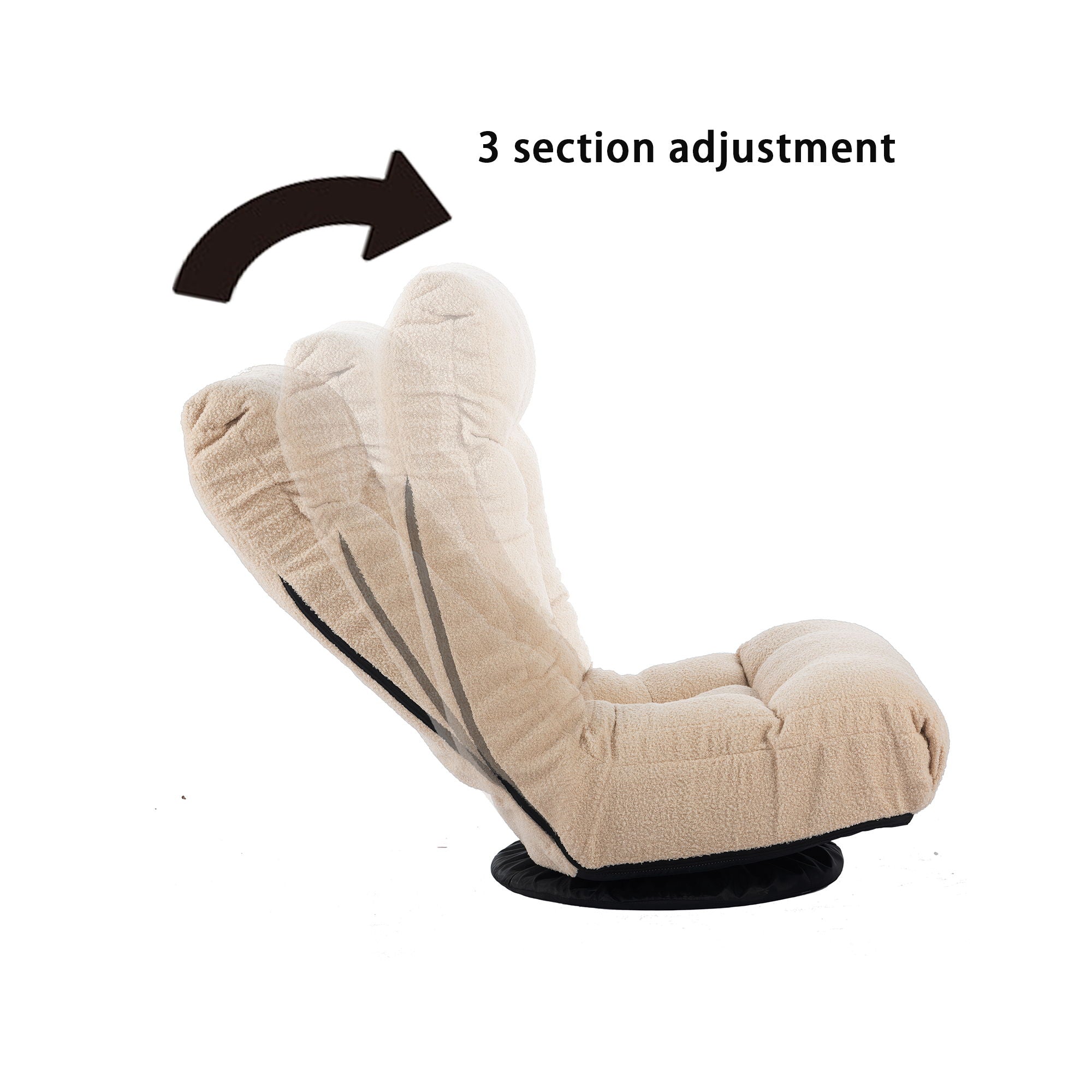 Adjustable Japanese Reclining Floor Chair Sofa With Metal Frame For Living Room