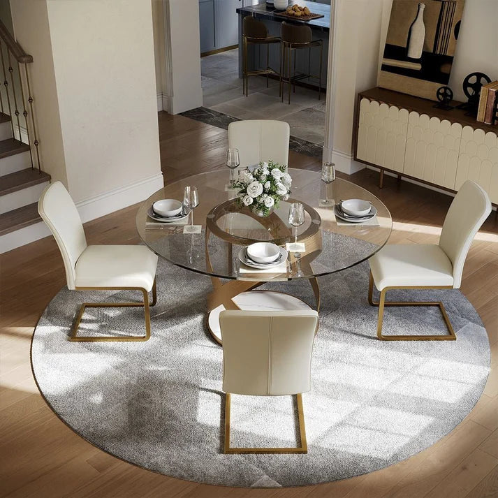 Sami 51" Modern Glass Table