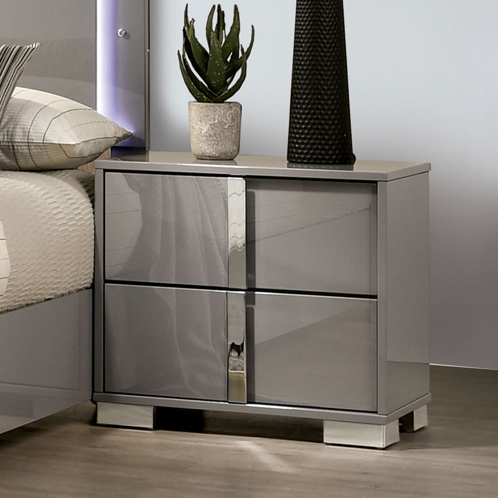 Nightstand With Vertical Handles