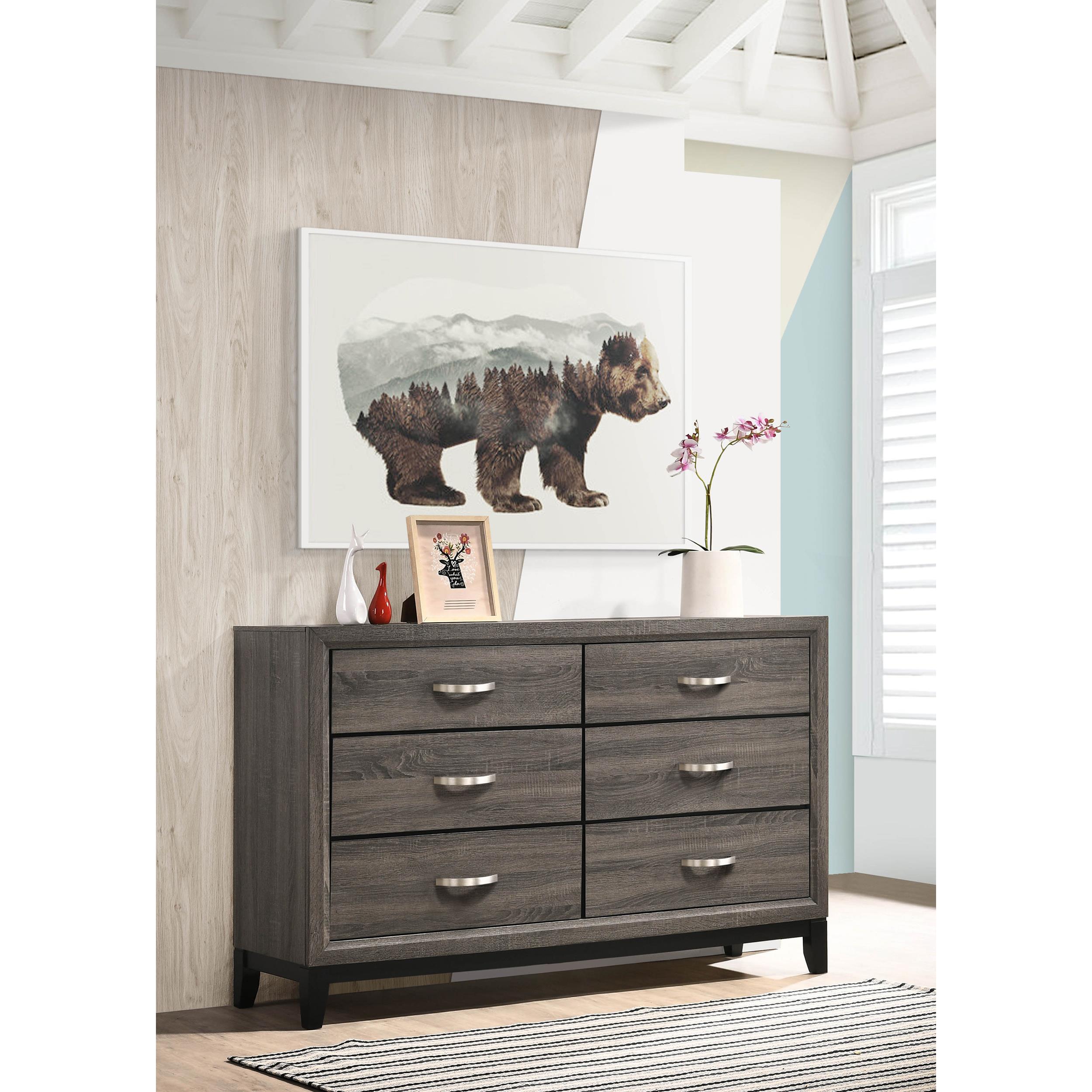 Diamond Modern Furniture COA Watson 6-Drawer Dresser 212423 IMAGE 9
