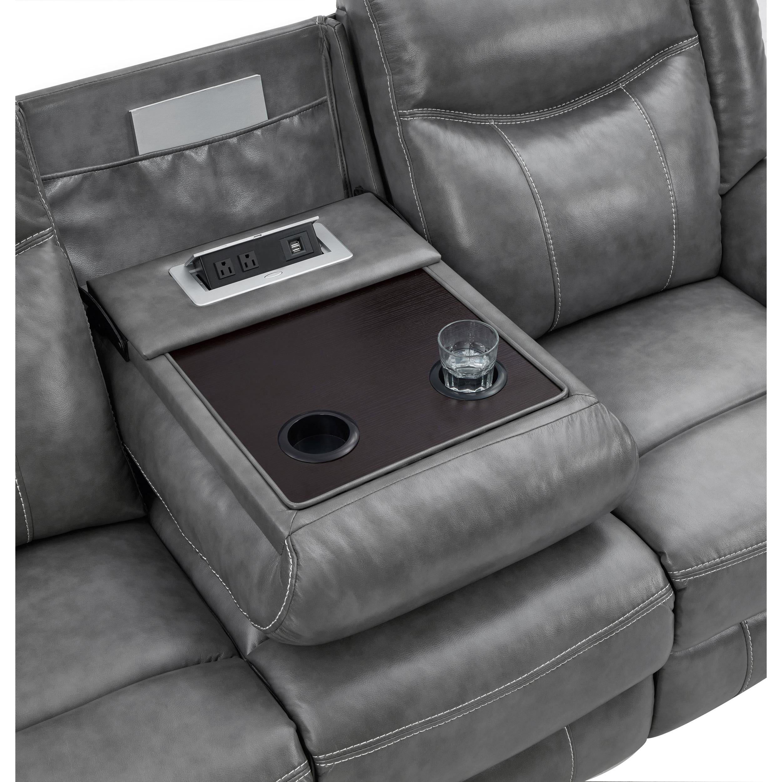 Diamond Modern Furniture COA Conrad Reclining Leatherette Sofa 650354 IMAGE 11