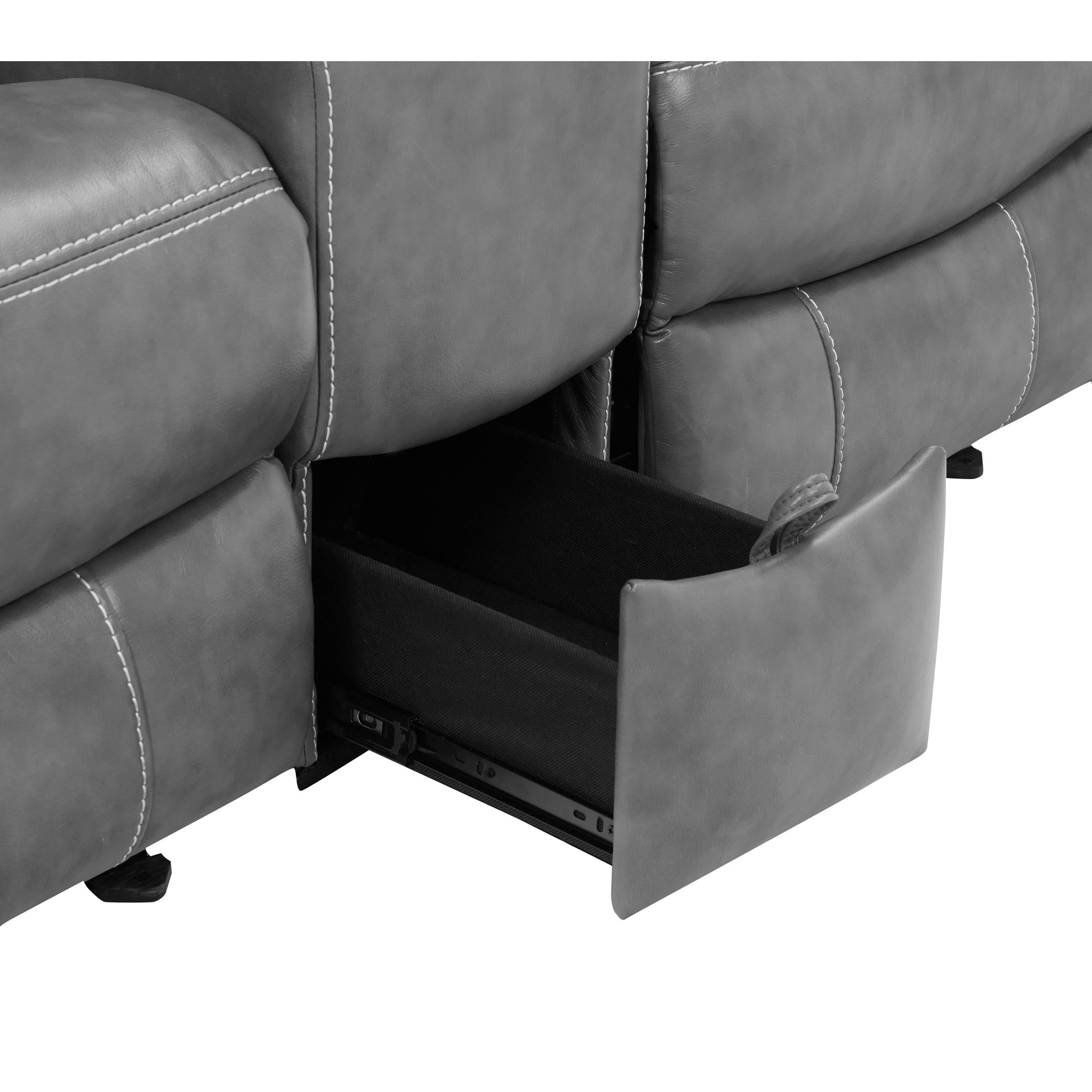 Diamond Modern Furniture COA Conrad Reclining Leatherette Loveseat with Console 650355 IMAGE 14