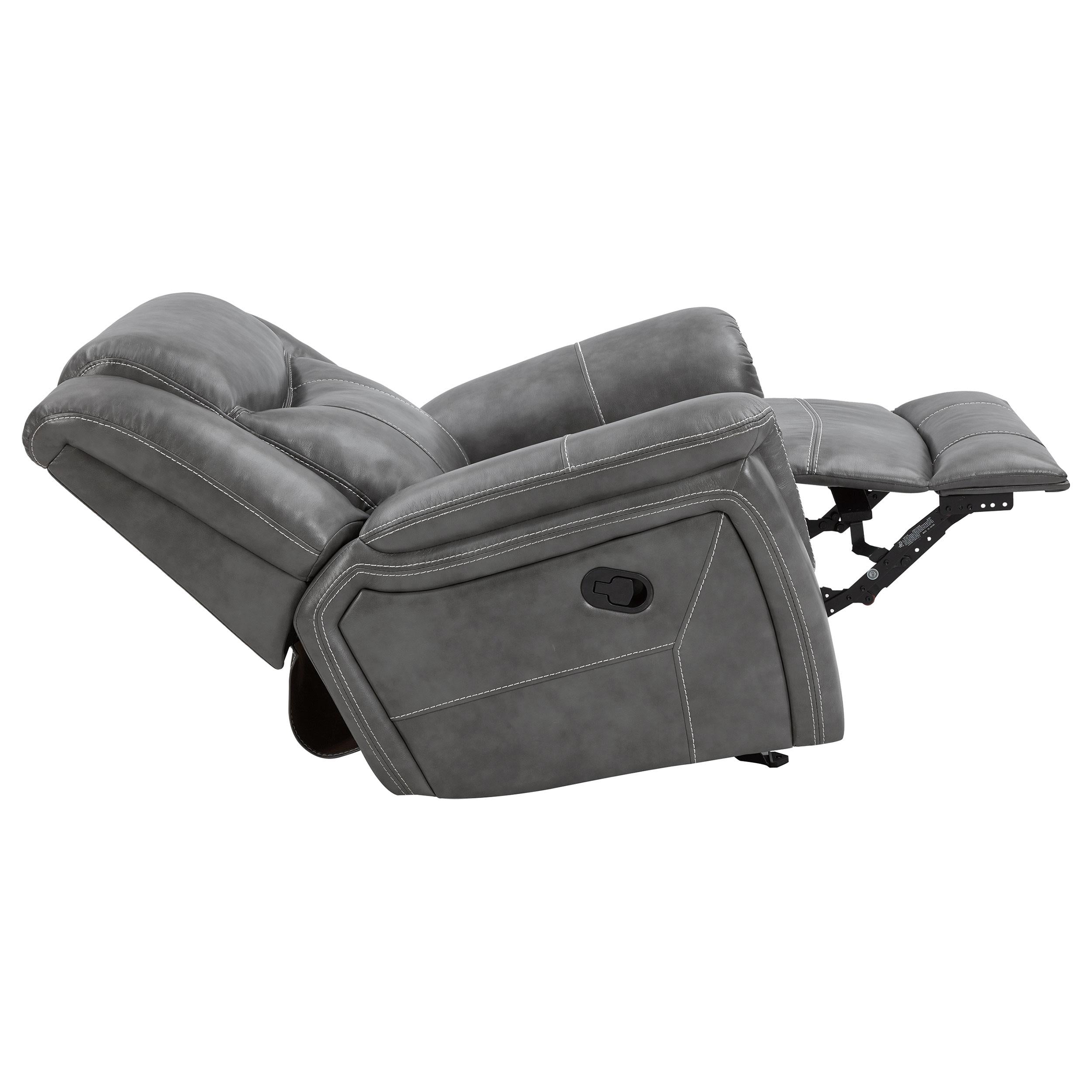 Diamond Modern Furniture COA Conrad Glider Leatherette Recliner with Wall Recline 650356 IMAGE 4