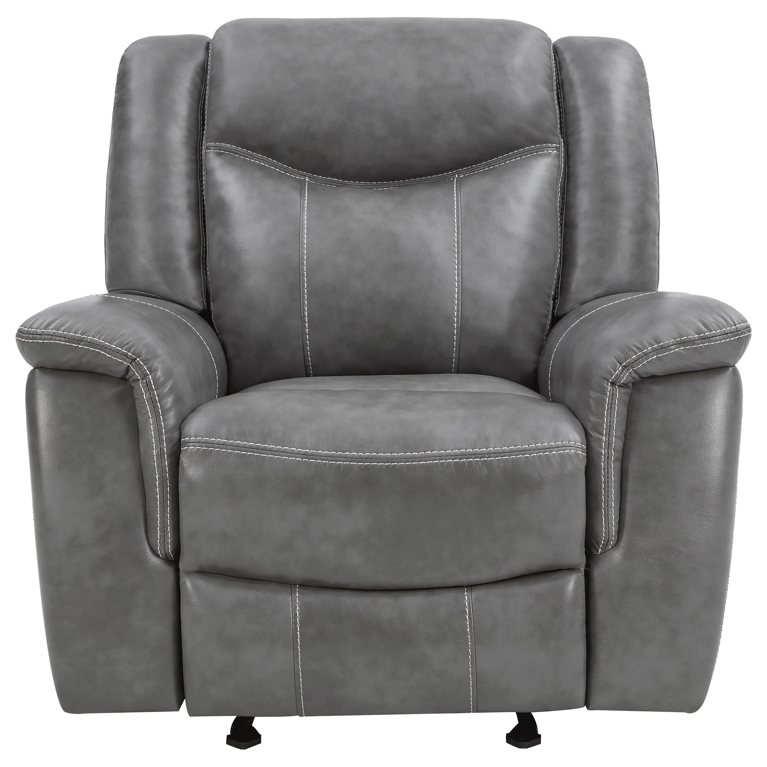 Diamond Modern Furniture COA Conrad Glider Leatherette Recliner with Wall Recline 650356 IMAGE 5
