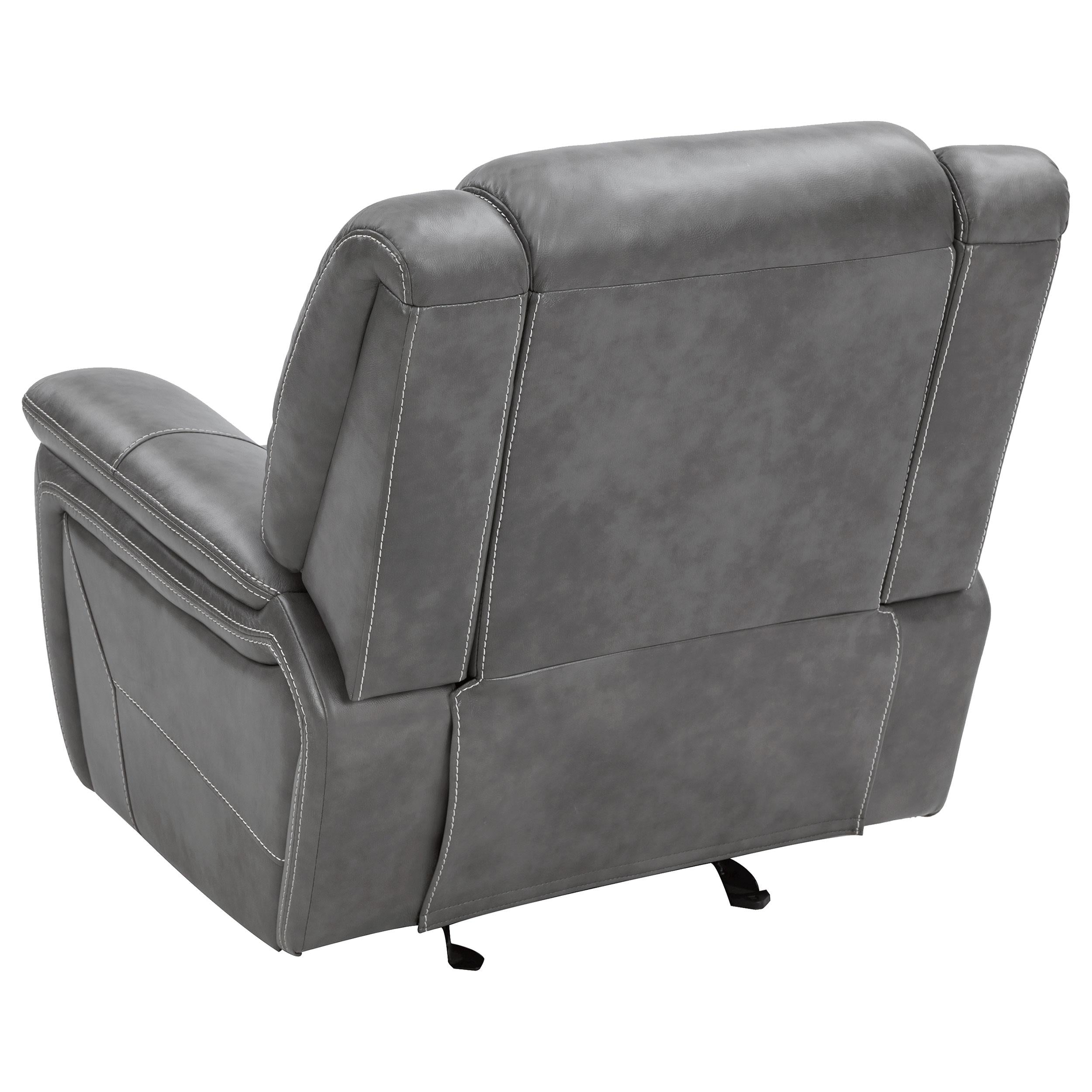Diamond Modern Furniture COA Conrad Glider Leatherette Recliner with Wall Recline 650356 IMAGE 6