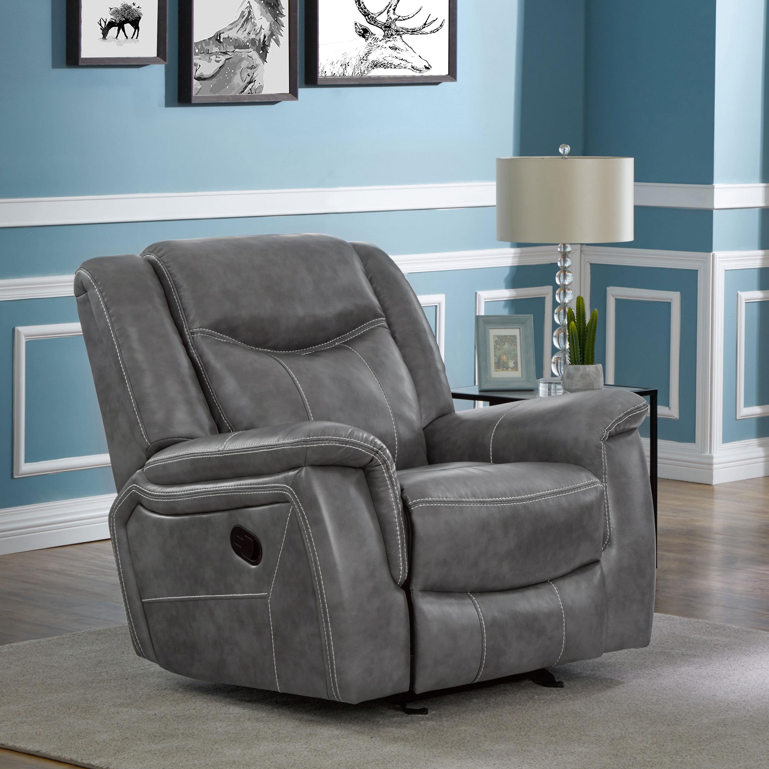 Diamond Modern Furniture COA Conrad Glider Leatherette Recliner with Wall Recline 650356 IMAGE 8