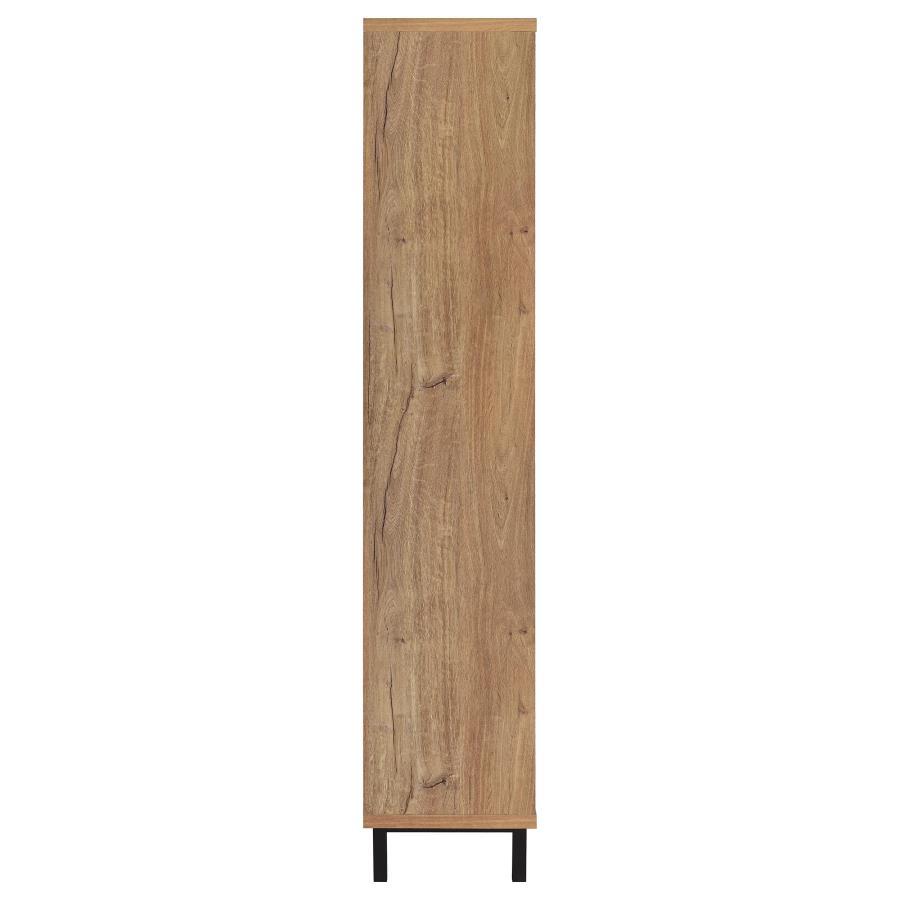 Teller - 4-Door Tall Shoe Storage Cabinet - Natural Oak