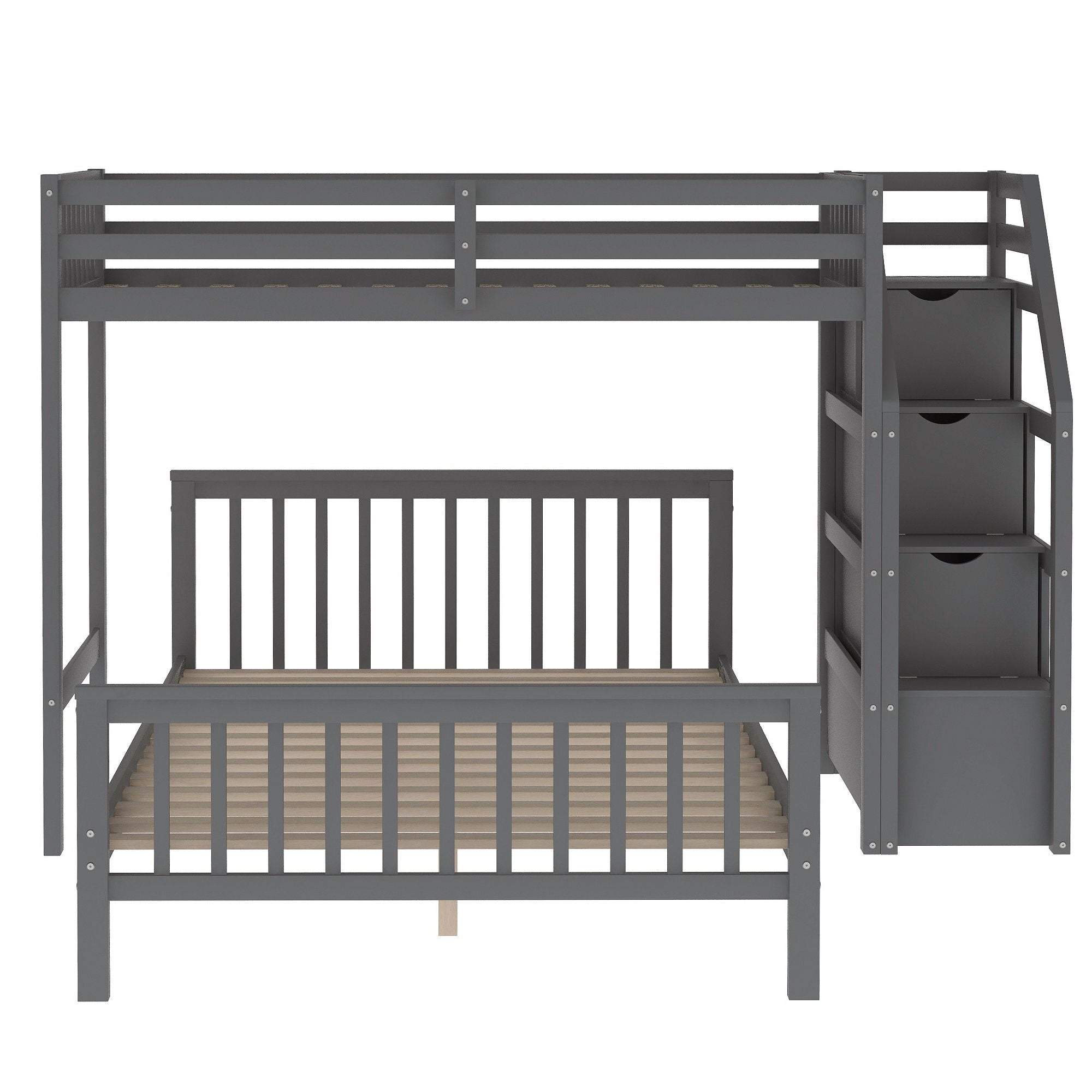 Loft Bed With Staircase And Storage