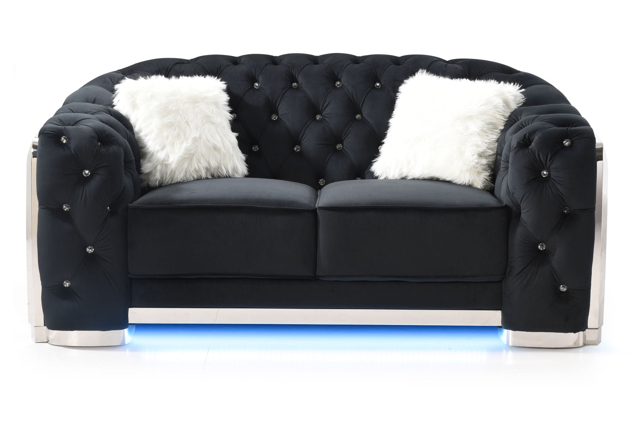 Loveseat With Flared Arms