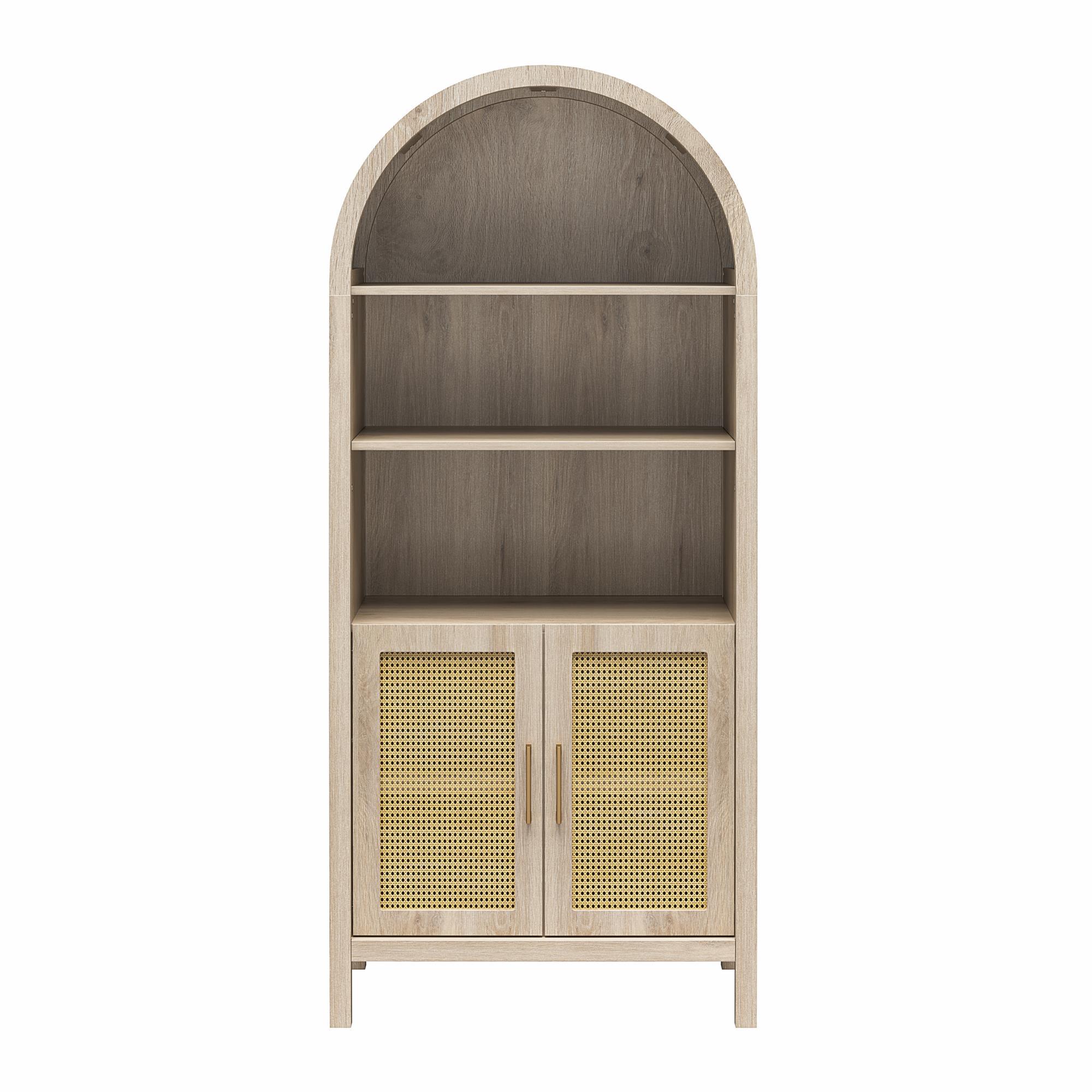 Anaya - Arched Storage Cabinet - Light Oak