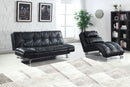 Dilleston Faux Leather Upholstered Tufted Chaise