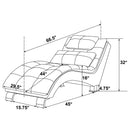 Dilleston Faux Leather Upholstered Tufted Chaise