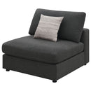 Serene Upholstered Armless Chair Beige