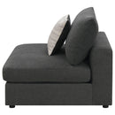Serene Upholstered Armless Chair Beige