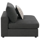 Serene Upholstered Armless Chair Beige