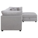 Cambria  Upholstered Modular Sectional Sofa Grey