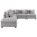 Cambria  Upholstered Modular Sectional Sofa Grey