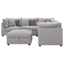 Cambria  Upholstered Modular Sectional Sofa Grey