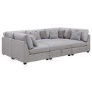 Cambria  Upholstered Modular Sectional Sofa Grey