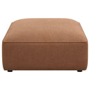 Jennifer Square Upholstered Ottoman Grey