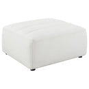 Sunny Square Upholstered Ottoman Dark Charcoal