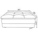 Atlantic Corduroy Upholstered Rectangular Ottoman Blue